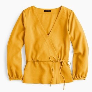 J. Crew Crepe Wrap Blouse